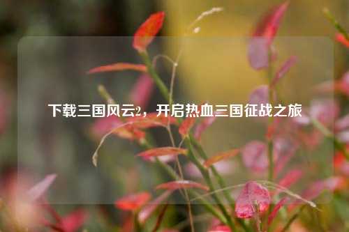 下载三国风云2,开启热血三国征战之旅
