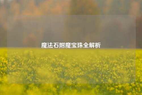 魔法石附魔宝珠全解析