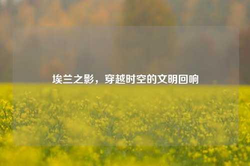 埃兰之影,穿越时空的文明回响