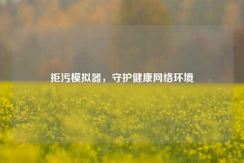 拒污模拟器,守护健康网络环境