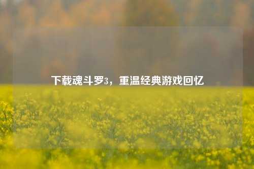 下载魂斗罗3,重温经典游戏回忆