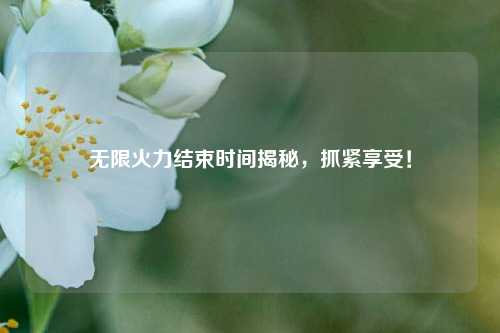 无限火力结束时间揭秘，抓紧享受！