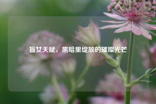 盲女天赋,黑暗里绽放的璀璨光芒
